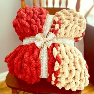 Hand-knot Chunky Knit Blanket